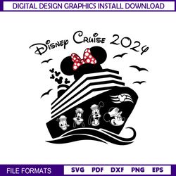 Minnie Ears Disney Cruise Line Ship SVG