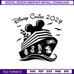 Mickey Ears Disney Cruise Line Ship SVG