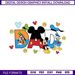 Disney Dad Mickey Mouse and Donald Duck SVG