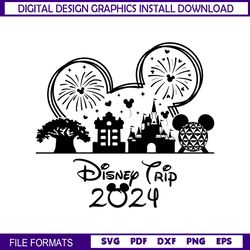 Disney Trip 2024 Mickey Kingdom Festival SVG