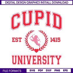 Cupid University Est 1415 Valentine Logo SVG
