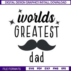 Worlds Greatest Dad Bearded Father Day SVG