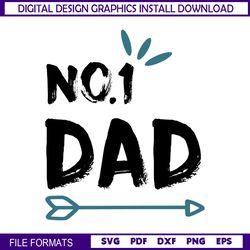 Number One Dad Arrow SVG