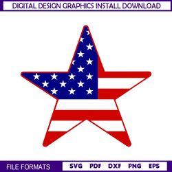 American Flag Star 4th Of July Patriotic Day SVG