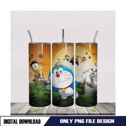 Doraemon The Wonderland Design 20oz Tumbler PNG