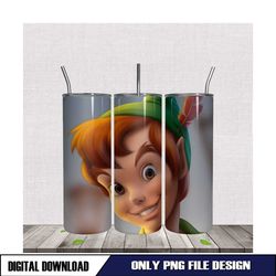 Surprise Peter Pan Smooth 3D 20oz Tumbler Design PNG