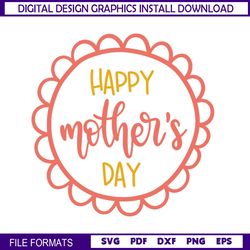 Happy Mothers Day Sunflower SVG