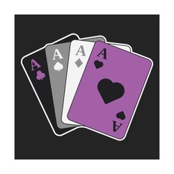 Asexuality Ace Flag Playing Cards Svg, Lgbt Svg, Queer Svg, Asexuality Svg, Ace Card Svg, Card Game Svg, Asexual Svg, Se