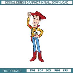 Sheriff Woody Toy Story Cowboy Character SVG