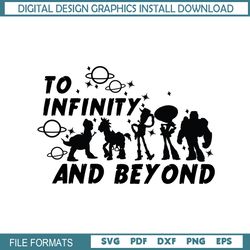 To Infinity And Beyond Toy Story Characters Silhouette SVG
