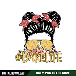 Bake Life Messy Bun PNG