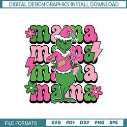 Mama Grinch Christmas Pink Png Best Files Design Download