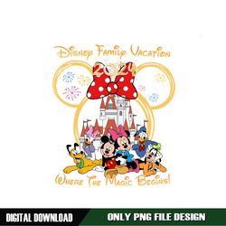 Disney Family Vacation 2024 Where The Magic Begins PNG