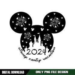 Mickey Head Kingdom Family Vacation 2024 PNG