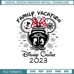 Minnie Family Vacation Disney Cruise Ship SVG