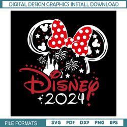 Minnie Disneyland Castle 2024 SVG
