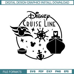 Disney Cruise Line Ship Mickey Silhouette SVG