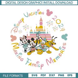 Disney Family Vacation Making Memories Rainbow SVG