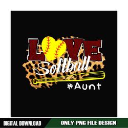 Love Aunt Leopard Softball Bat Sport PNG