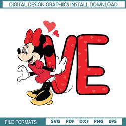 Valentine Day Minnie Mouse Love Matching Couple SVG