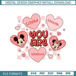 You Are My Loved Valentines Day Mouse Couple SVG