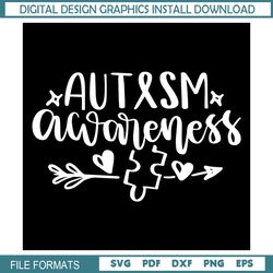 Autism Awareness Love Arrow Puzzle SVG