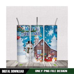 Christmas Tumbler Santa Clause With Children PNG