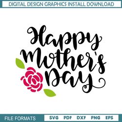 Happy Mother Day Floral Vector SVG