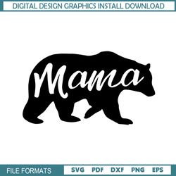 Mama Bear Silhouette SVG