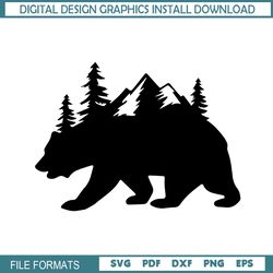 Bear Mountain Back Silhouette SVG
