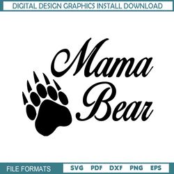 Mama Bear Paw Print SVG