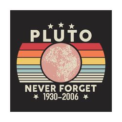 Vintage Never Forget Pluto Nerdy Astronomy Svg, Trending Svg, Pluto Svg, Pluto 1930 Svg, Pluto Vintage, Retro Pluto Svg,