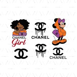 Chanel Logo Bundle Svg, Brand Svg, Chanel Svg, Chanel Girl Svg, Mickey Mouse Svg, Chanel Brand Svg, Dripping Chanel Logo