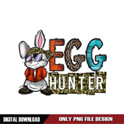 Egg Hunter Happy Easter Day Camouflage Bunny PNG