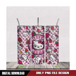 3D Hello Kitty Coffee 20oz Tumbler Wrap PNG File