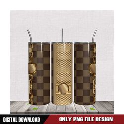 3D Authentic Luxury Fashion Brand Straight Tumbler Wrap PNG