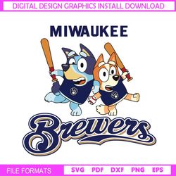 Bluey Milwaukee Brewers Baseball
