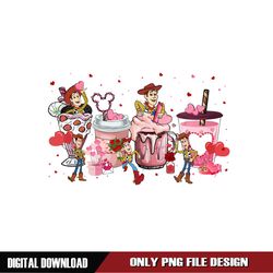 Valentine Love Coffee Woody Toy Story PNG