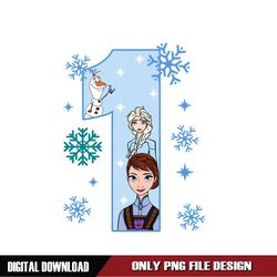 Frozen Princess Anna Elsa 1st Birthday PNG