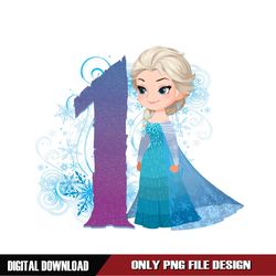 Disney Frozen Elsa Happy 1st Birthday PNG
