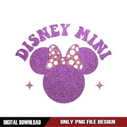 Disney Minnie Mouse Head Glitter PNG