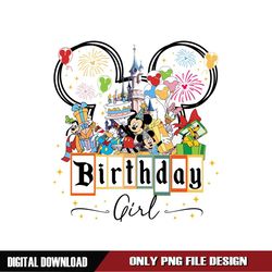 Mickey Friends Gift Birthday Girl PNG