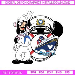 Sailor Goofy Dog Disney Cruise Ship SVG