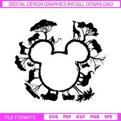 Animal Kingdom Mickey Silhouette SVG