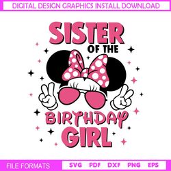 Minnie Cool Sister Of The Birthday Girl SVG