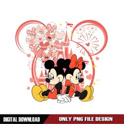 Valentine Couple Mickey Balloon Kingdom Festival PNG