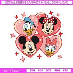 Disney Valentine Day Couples Candy Heart SVG