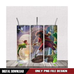 Peter Pan Fighting With Pirate Hook Story Tumbler PNG