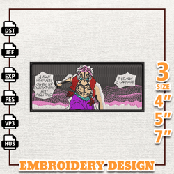 Akaza Demon Slayer, Anime Embroidery Design, Anime Machine Embroidery Design, Gift For Anime Fan, Instant Download