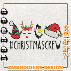 Christmas Crew Embroidery Designs, Merry Xmas Embroidery Designs, Christmas Embroidery Designs, Instant Download